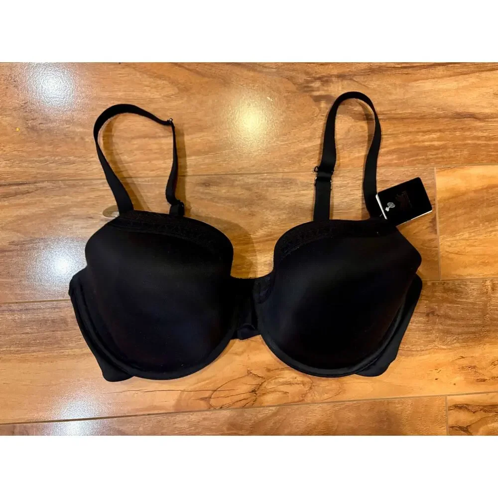 Wacoal black all day comfort super soft bra 36 DDD. Underwire, back clasp. NWT - Picture 1 of 5
